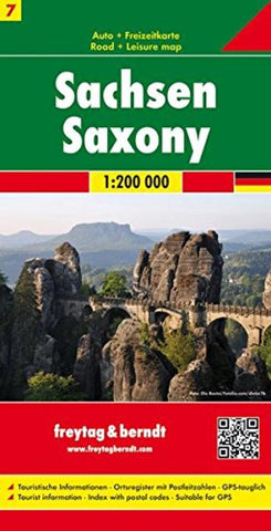 Buy map Saxony Road + Leisure Map