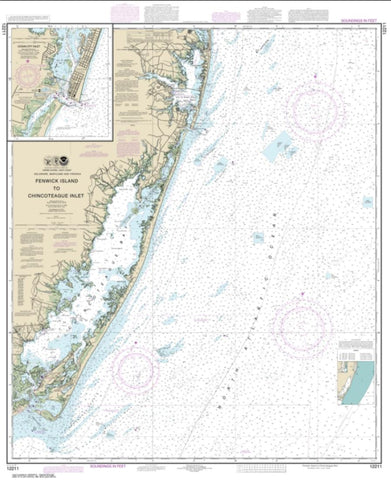 Buy map Fenwick Island to Chincoteague Inlet; Ocean City Inlet (12211-45) by NOAA