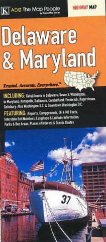 Buy map Delaware and Maryland by Kappa Map Group