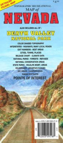 Buy map Nevada, Topographic Recreational Map by GTR Mapping