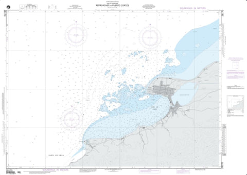 Buy map Approaches To Puerto Cortes (NGA-28170-1) by National Geospatial-Intelligence Agency