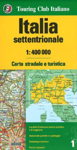 Buy map Italy, Northern by Touring Club Italiano