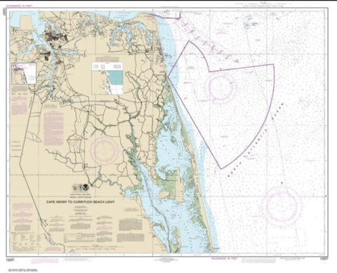 Buy map Cape Henry to Currituck Beach Light (12207-24) by NOAA