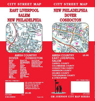 Buy map New Philadelphia, Dover and Coshocton, Ohio by GM Johnson