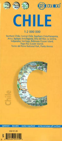 Buy map Chile by Borch GmbH.