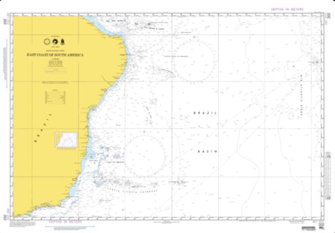 Buy map East Coast Of South America (NGA-202-2) by National Geospatial-Intelligence Agency