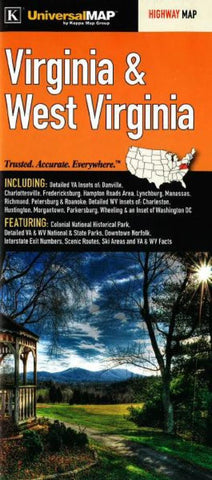 Buy map Virginia and West Virginia by Kappa Map Group