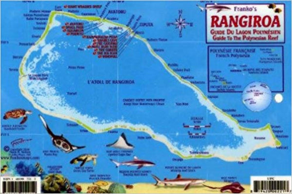 Buy map Frankos Rangiroa : Guide to the Polynesian Reef = Guide du Lagon Polynésien