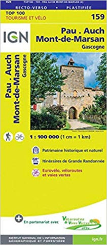 Buy map Pau - Mont-de-Marsan France 1:100,000 Topographic Map - Sheet #159