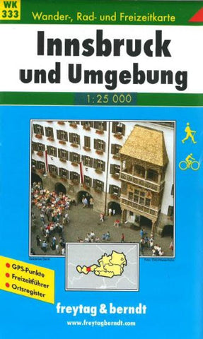 Buy map Innsbruck and Environs, WK 333 by Freytag-Berndt und Artaria