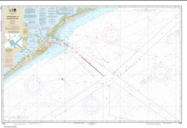 Buy map Approaches to Galveston Bay (11323-65) by NOAA