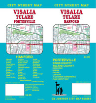 Buy map Visalia, Tulare and Hanford, California by GM Johnson