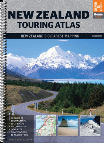 Buy map New Zealand, Touring Atlas, 5th edition by Hema Maps