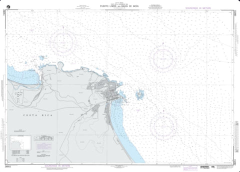 Buy map Puerto Limon And Bahia De Moin (NGA-28051-2) by National Geospatial-Intelligence Agency