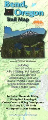 Buy map Bend, Oregon, Trail Map by Adventure Maps
