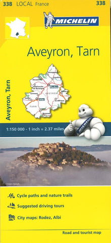 Buy map Michelin: Aveyron, Tarn, France Road and Tourist Map by Michelin Travel Partner