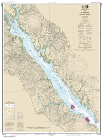 Buy map York River Yorktown to West Point (12243-15) by NOAA