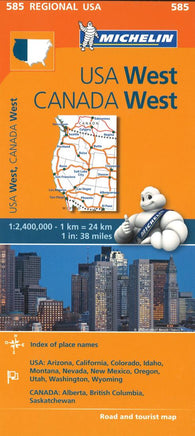 Buy map USA, Western and Canada, Western (585) by Michelin Maps and Guides