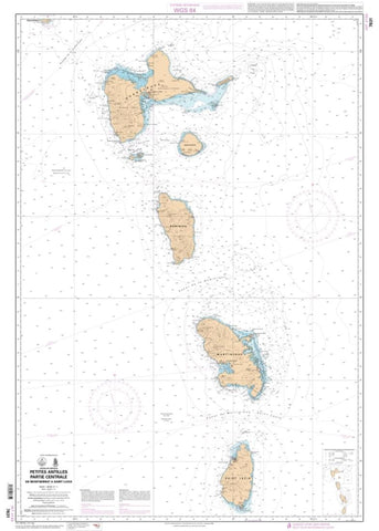 Buy map De Montserrat a Salnt-Lucia by SHOM