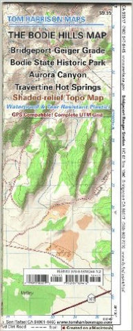 Buy map Bodie Hills, California by Tom Harrison Maps