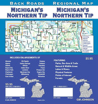 Buy map Michigan, Northern Tip, Back Roads by GM Johnson