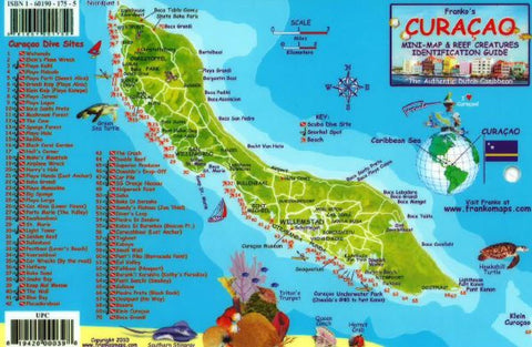 Buy map Caribbean Fish Card, Curacao 2010 by Frankos Maps Ltd.