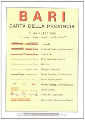 Buy map Bari Province, Italy by Litografia Artistica Cartografica
