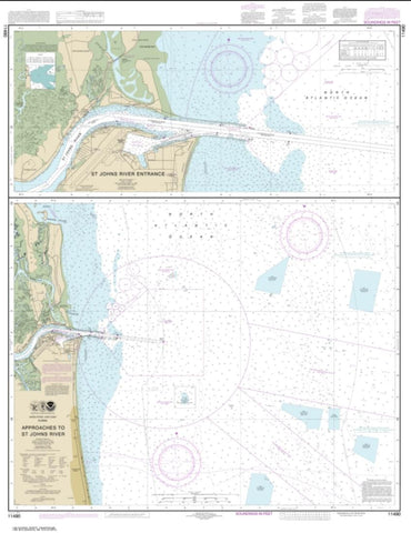 Buy map Approaches to St. Johns River; St. Johns River Entrance (11490-21) by NOAA
