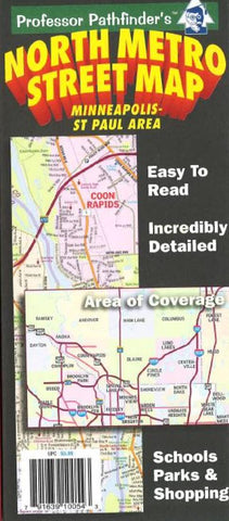 Buy map Minneapolis-St Paul North Metro Street Map by Hedberg Maps