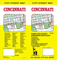 Buy map Cincinnati, Ohio by GM Johnson