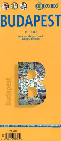 Buy map Budapest, Hungary by Borch GmbH.