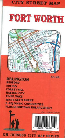 Buy map Fort Worth, Texas by GM Johnson