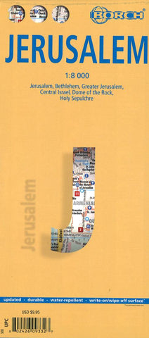 Buy map Jerusalem, Israel City Map