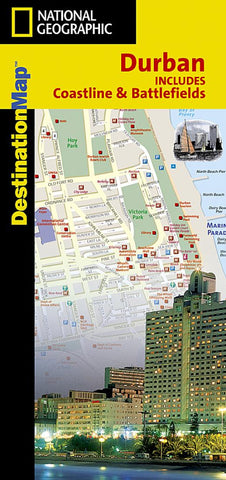Buy map Durban, South Africa, Including Coastline and Battlefields, DestinationMap by National Geographic Maps