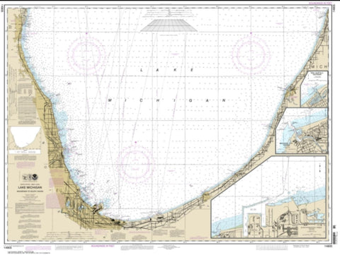 Buy map Waukegan to South Haven; Michigan City; Burns International Harbor; New Buffalo (14905-31) by NOAA