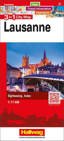 Buy map Lausanne : 3 in 1 city map = Losanna : 3 in 1 city map