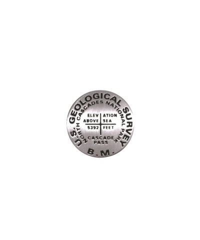 Buy map Cascade Pass, North Cascades National Park, Washington lapel pin