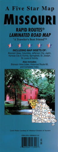 Buy map Missouri : Rapid Routes : laminated road map