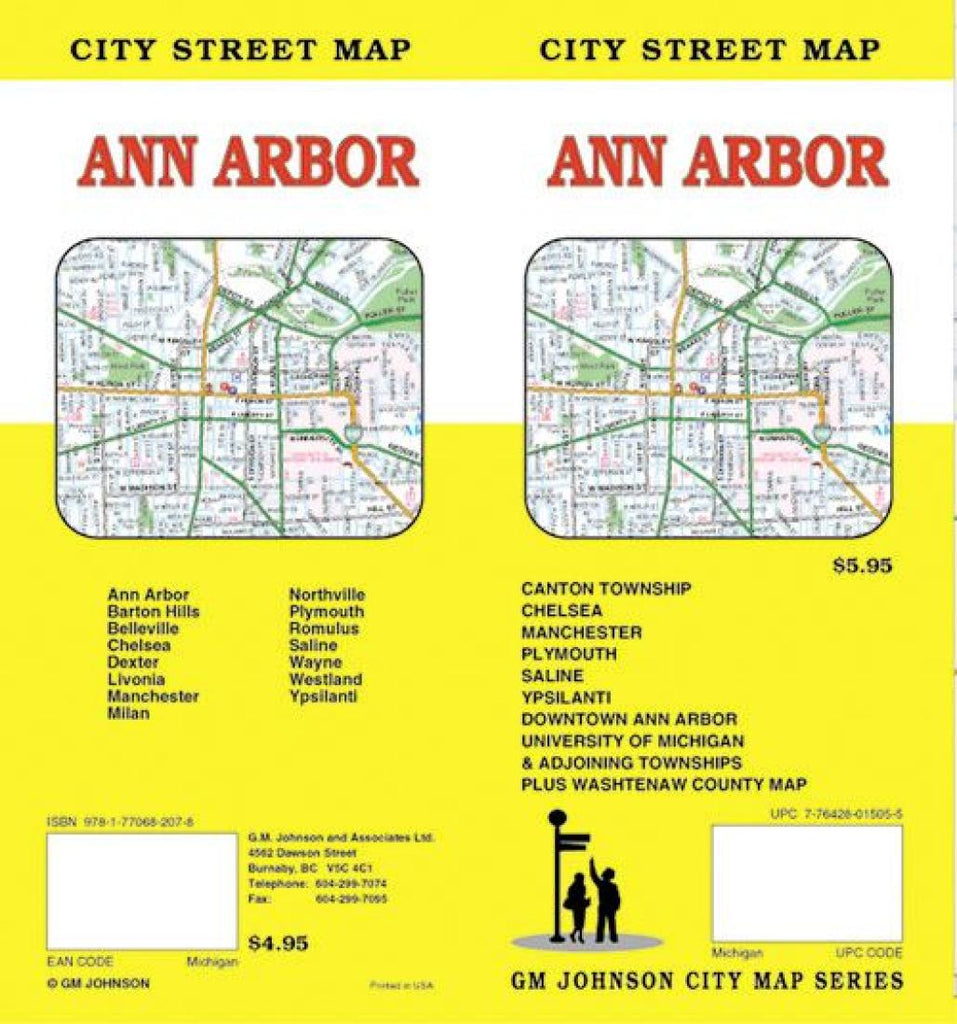 City Street Map Ann Arbor MI