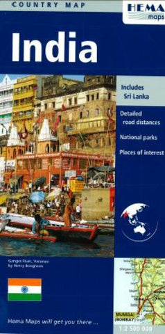 Buy map India by Hema Maps