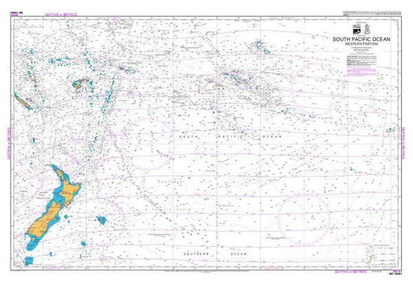 Buy map SOUTH PACIFIC OCEAN (WESTERN PORTION) (14061) by Land Information New Zealand (LINZ)