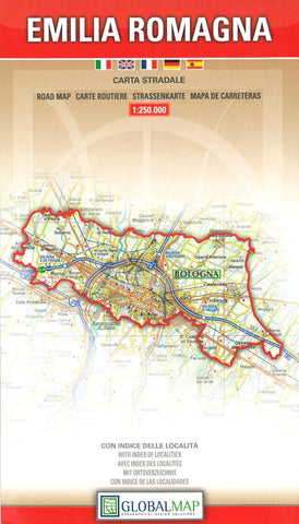 Buy map Emilia-Romagna, Italy by Litografia Artistica Cartografica