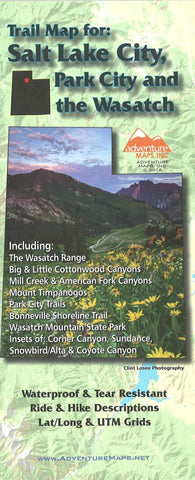 Buy map Trail map for Salt Lake City, Park City and the Wasatch :