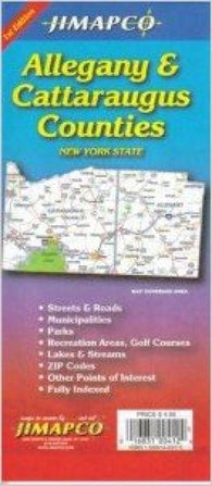 Buy map Allegany and Cattaraugus Counties, New York by Jimapco