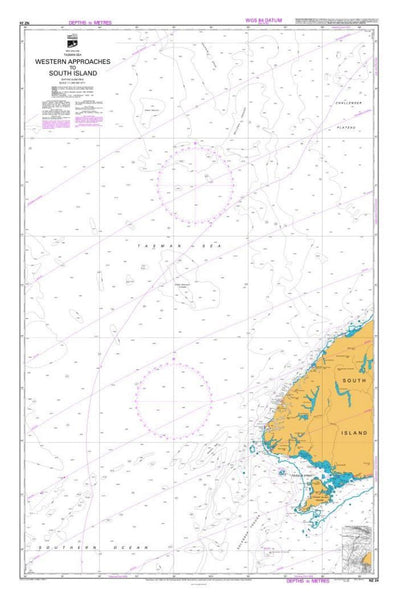 Buy map WESTERN APPROACHES TO SOUTH ISLAND (24) by Land Information New Zealand (LINZ)