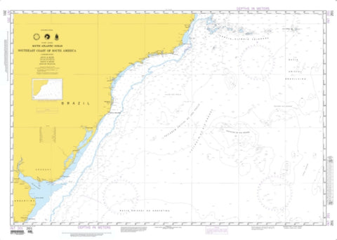 Buy map Southeast Coast Of South America (NGA-201-2) by National Geospatial-Intelligence Agency