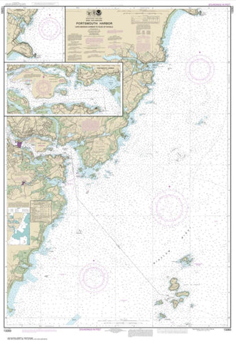 Buy map Portsmouth Harbor Cape Neddick Harbor to Isles of Shoals; Portsmouth Harbor (13283-23) by NOAA