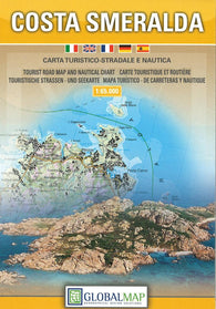 Buy map Emerald Coast, Italy by Litografia Artistica Cartografica