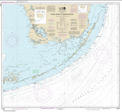 Buy map Fowey Rocks to American Shoal (11450-11) by NOAA