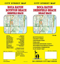 Buy map Boca Raton, Deerfield Beach, Boynton Beach, and Delray Beach, Florida by GM Johnson
